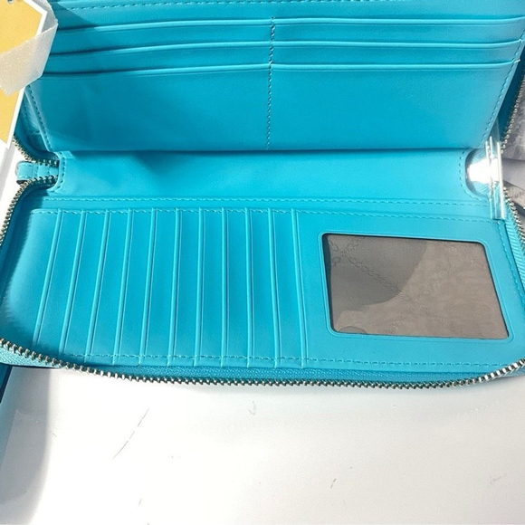 Michael Kors Rare Ocean Blue Signature Tote & Wallet - Picture 5 of 14